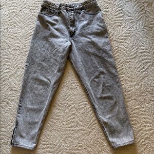 Vintage Gray Georges Marciano Guess Side Zipper Gray Acid Washed Jeans 30